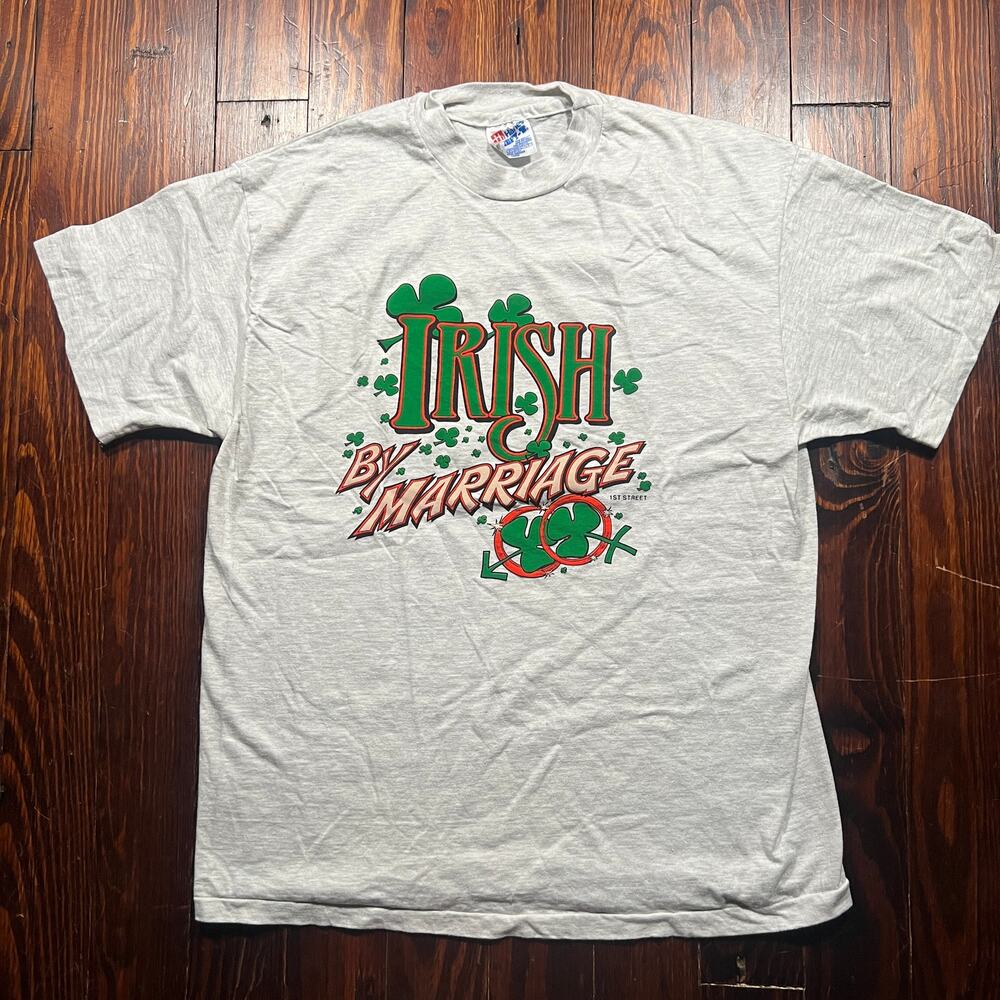 American Vintage L Irish Graphic Tee Gray Regular